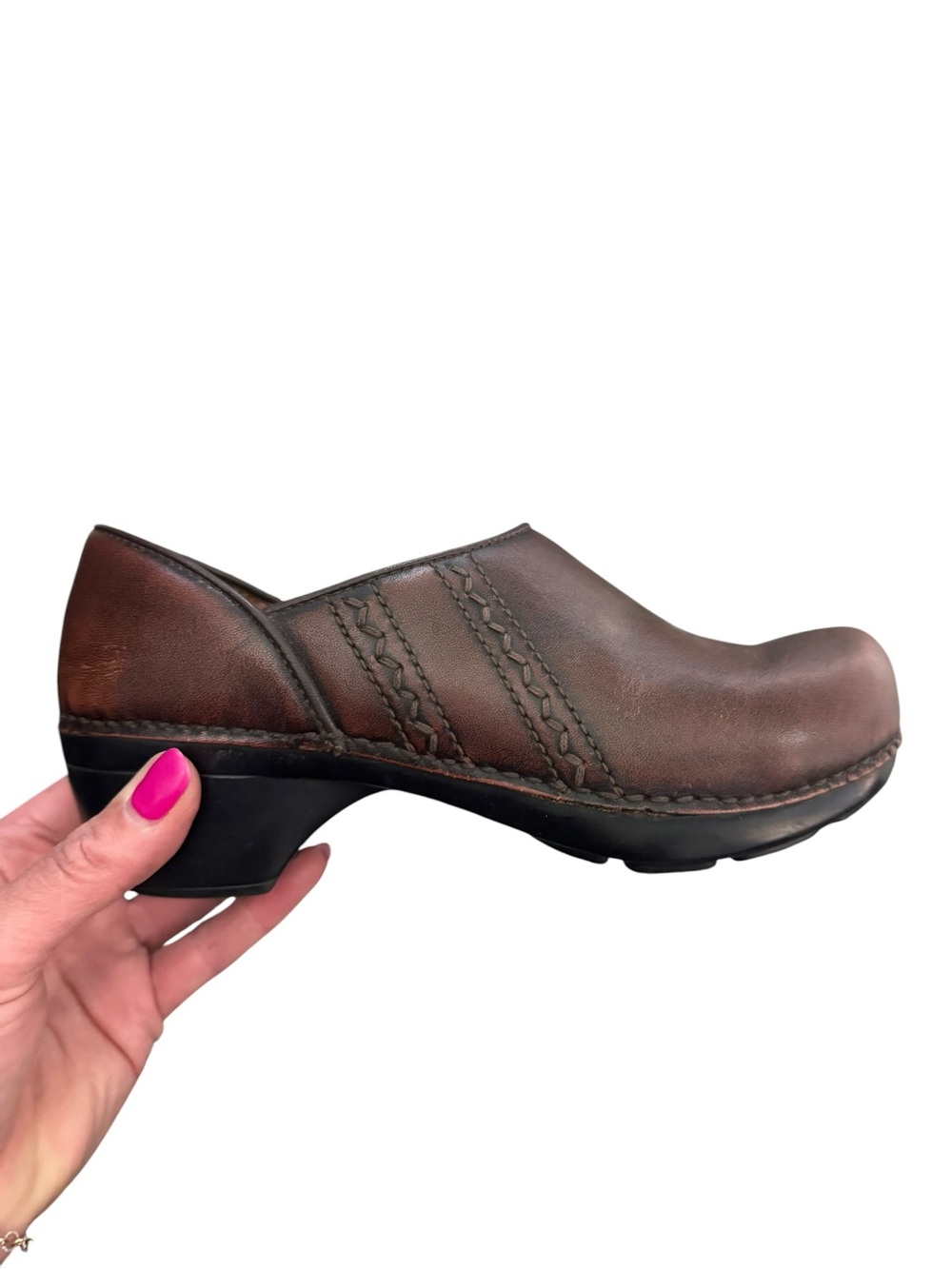 Dansko Brown Leather Professional Clogs Size 36 Comfort Career Nurse Shoes